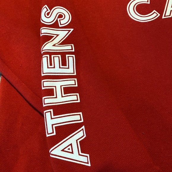 Roots Vtg Canadian Team 2004 Athens Olympic Half Zip Sweatshirt Red White Sz XXL - Picture 3 of 12